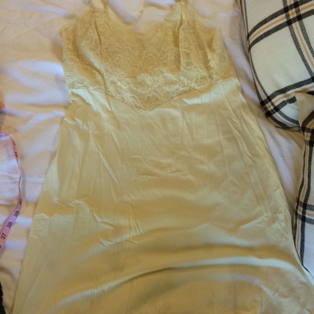 Vintage yellow slip